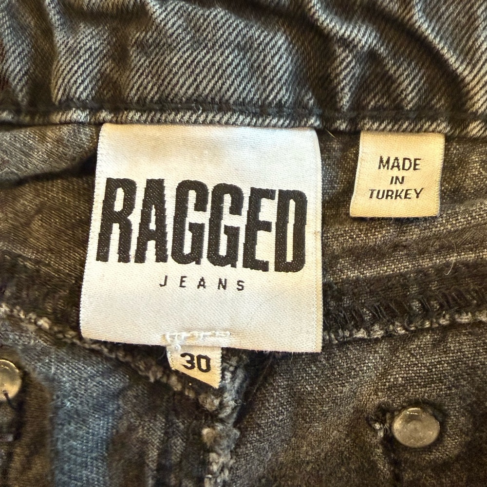 Women’s Ragged Jeans Black Denim Jeans‎ 30x29 - Picture 9 of 12